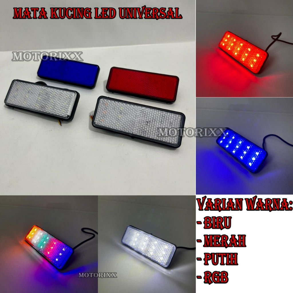 MATA Cat Eye ไฟ Led ด้านหลังกระพริบและสแตนด์บายหยุดหลอดไฟที่แตกต่างกันเพิ่มเติมสําหรับ Nmax Aerox Vario Beat Mio Rx King และอื่นๆ