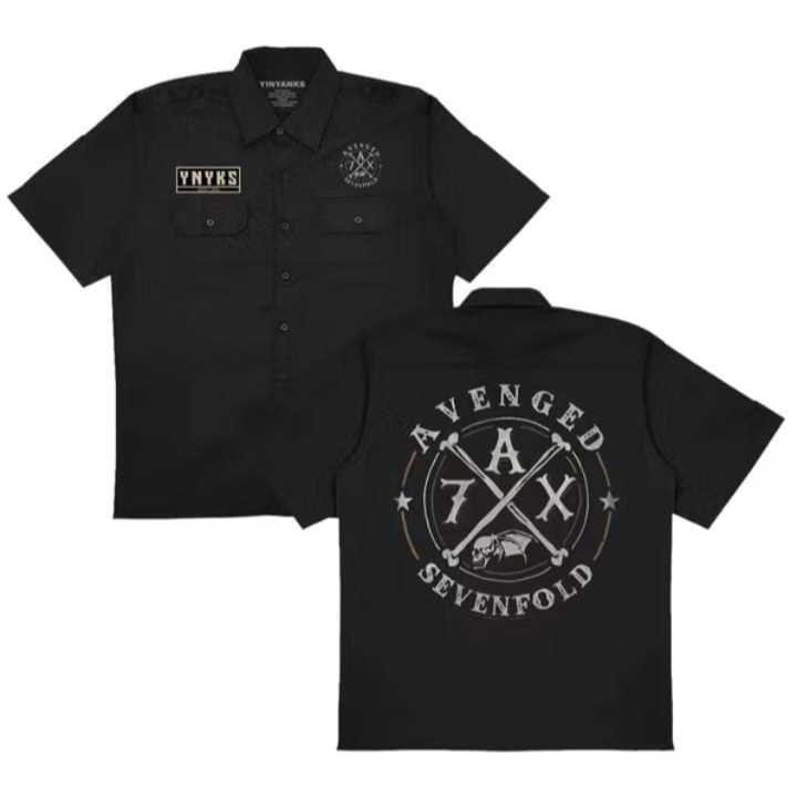 KEMEJA Mickola Workshirt Avenged Sevenfold A7X เสื้อทํางานผู้ชาย / เสื้อทํางาน A7X