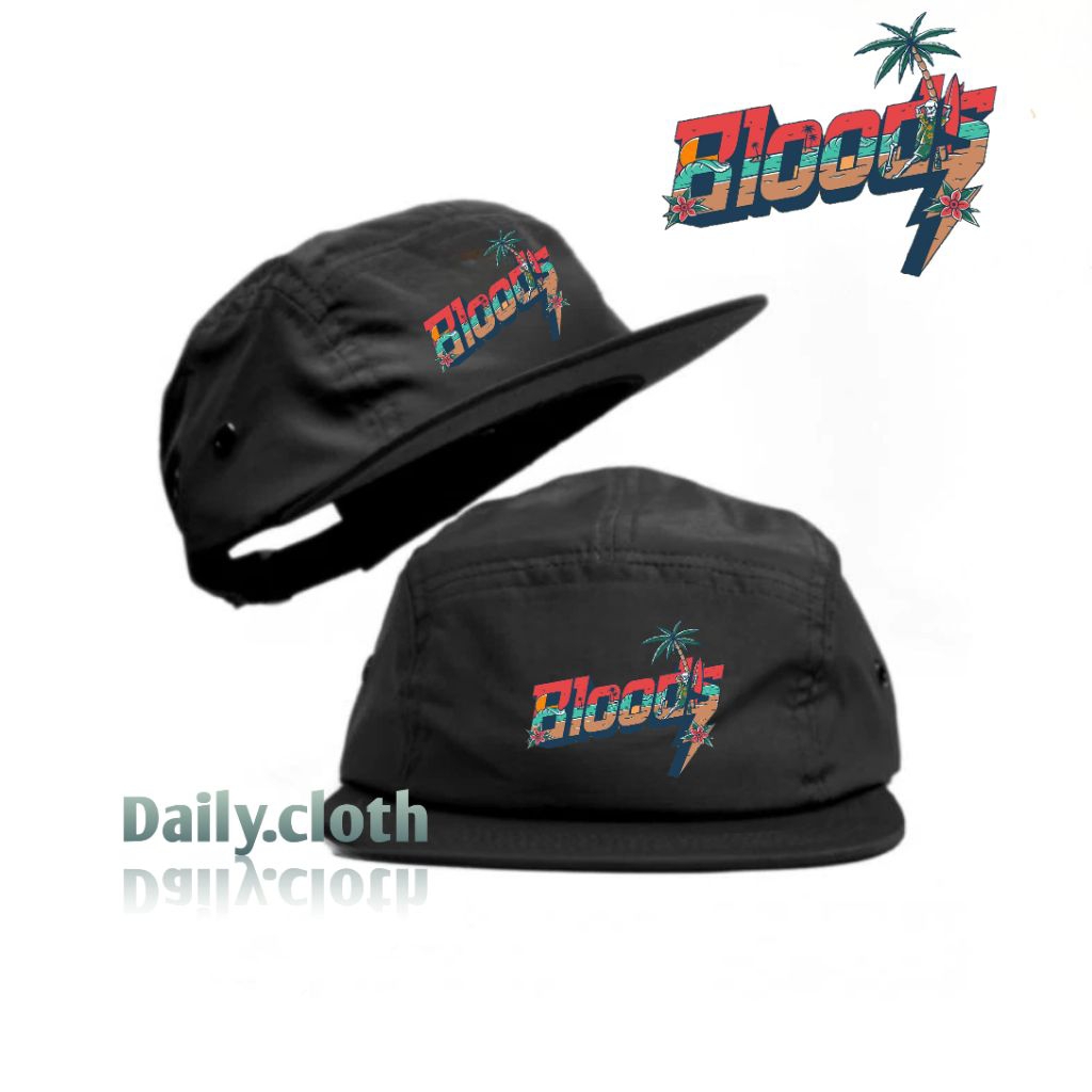 5 PANEL HAT / หมวก SIX PANEL PREMIUM / หมวกลําลองสําหรับผู้ชายผู้หญิง BLOODS