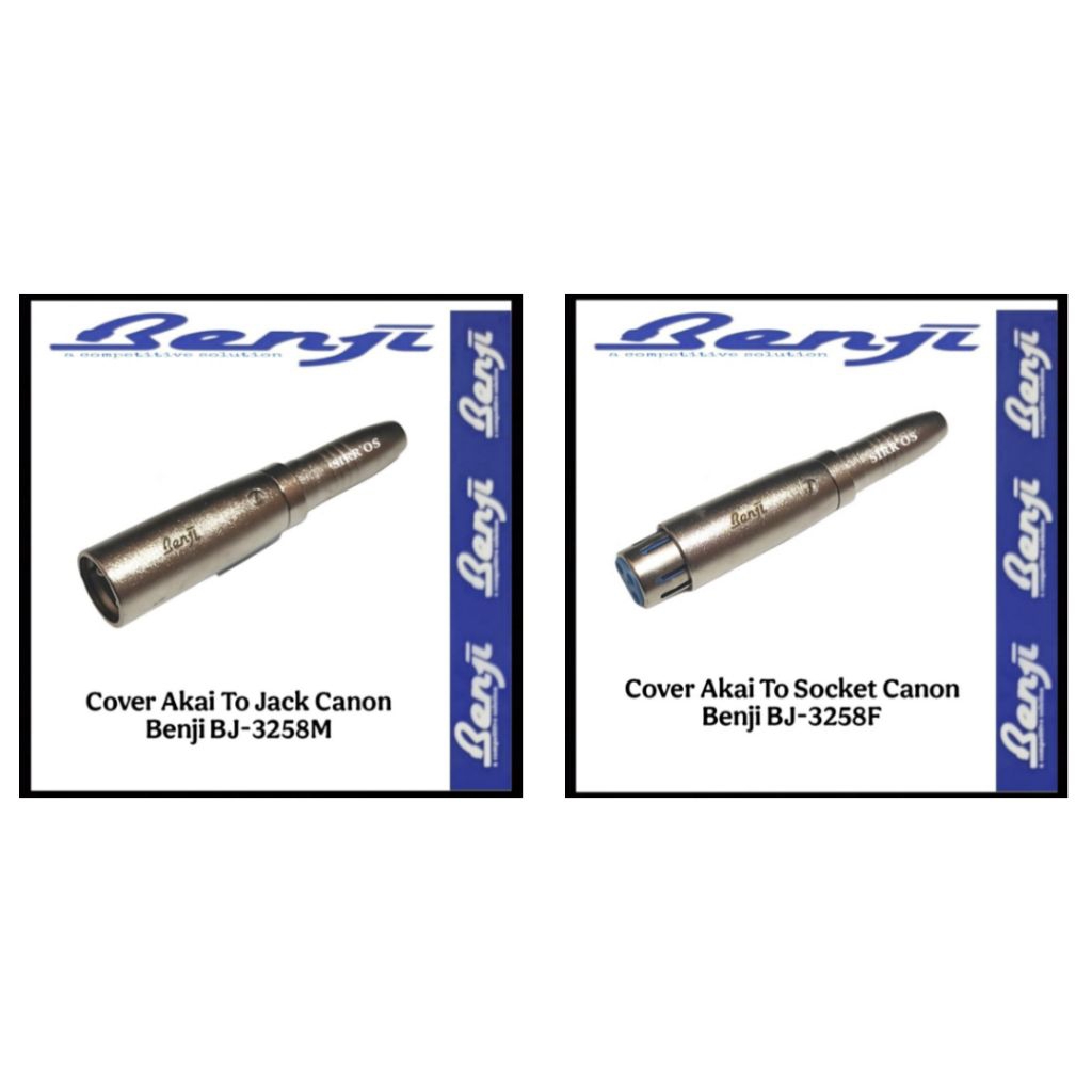 BENJI - Akai to Jack Canon Benji Cover Connection & Akai to Canon Benji Socket Cover