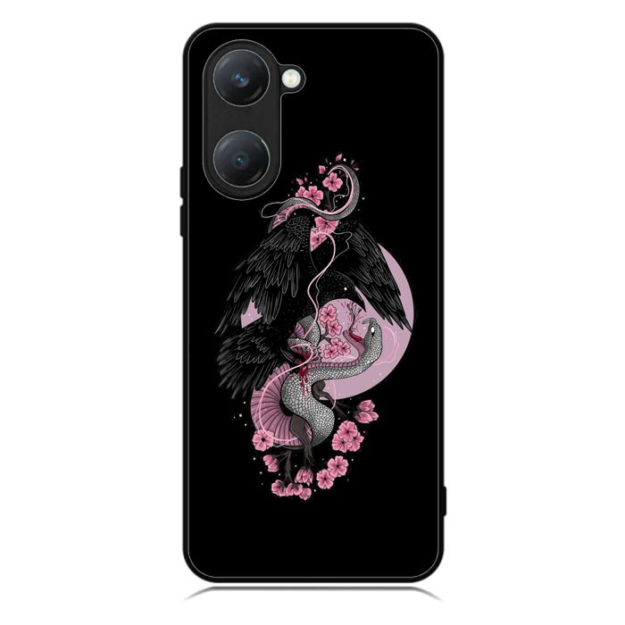 Snake Art ST0005 Casing HP Vivo V50 Lite V50 V40 Lite Y18 Y28 Y29 iQoo Z9x 4G 5G Hybrid Case
