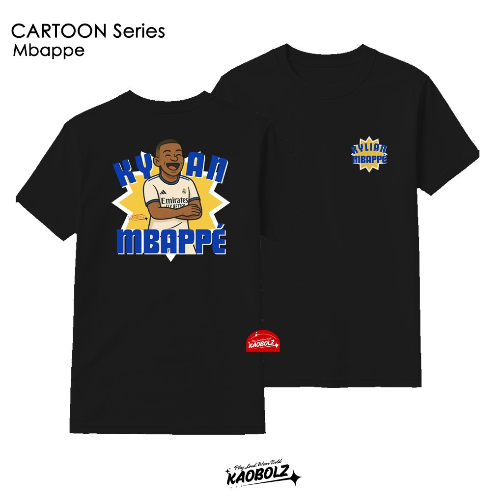 เสื้อฟุตบอล - Kylian Mbappe Black | เสื้อยืด Mbappe | เสื้อฟุตบอล ไม่ใช่ เสื้อเจอร์ซีย์
