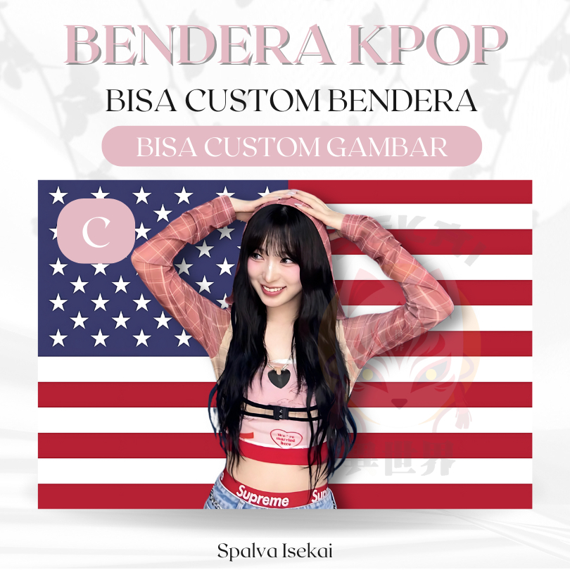 AMERICAN FLAG KPOP HARUNA BILLLIE / โปสเตอร์ KPOP / KPOP FLAG Haruna Osato / KPOP Tapestry / Tapestr