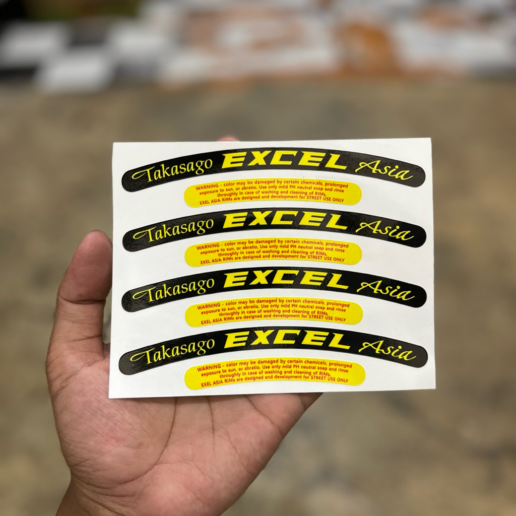 สติ๊กเกอร์และขอบล้อ TAKASAGO EXCEL asia