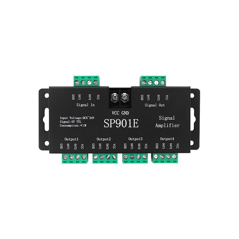 SP901E เครื่องขยายเสียงสัญญาณ Booster TTL Splitter Repeater สําหรับการใช้งาน LED แบบปรับได้