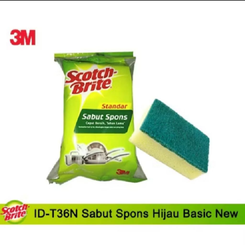 ฟองน้ําล้างจานและฟองน้ํา ยี่ห้อ Scoth-Brite