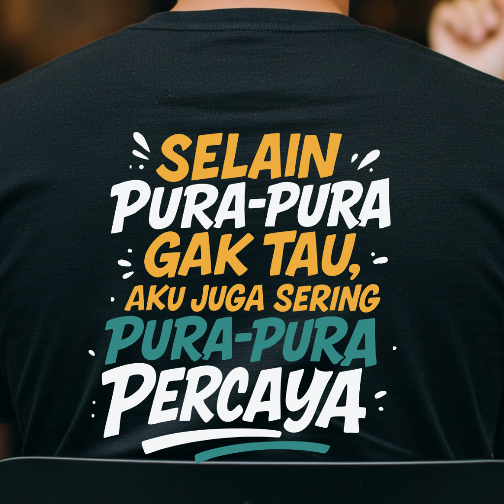 Viral Distro เสื้อยืดผู้ชายแกล้ง Believe Comed 24s