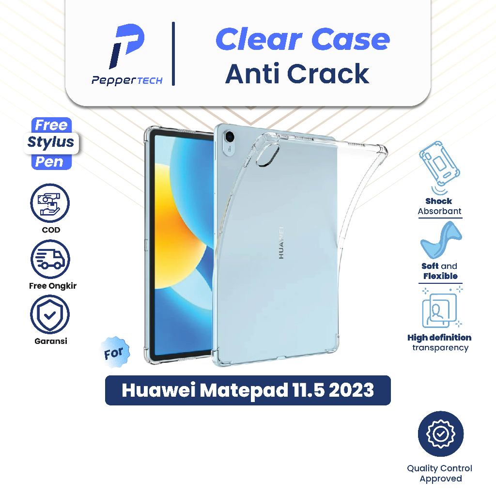 PEPPERTECH - เคสใส Anti Crack สําหรับ Huawei Matepad 11.5 2023 Case Tablet Plain Clear Cover