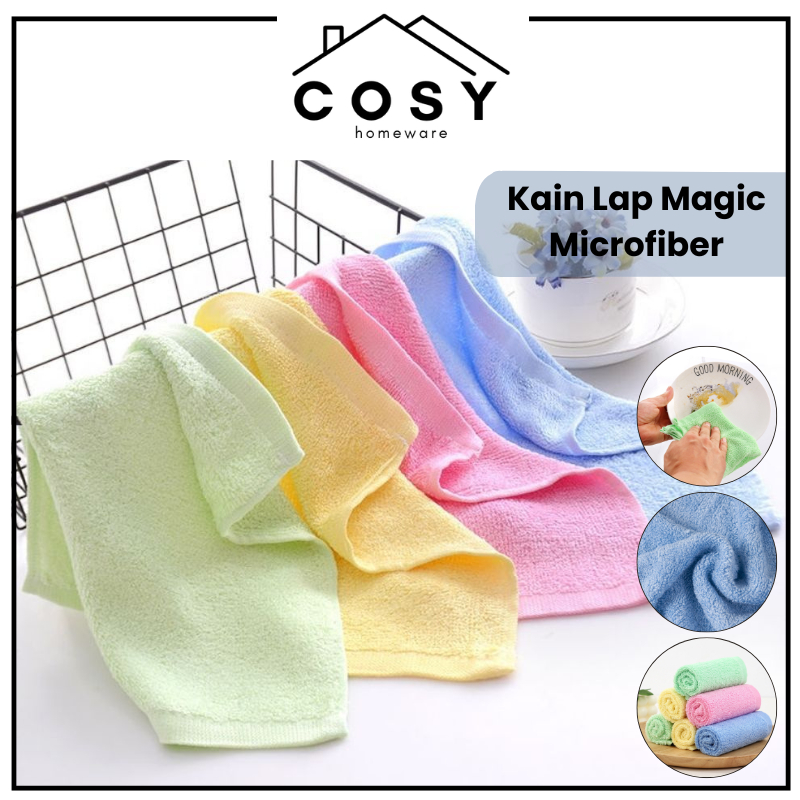 COSY Magic ผ้าทําความสะอาดผ้าเช็ดจานผ้าครัวอเนกประสงค์ผ้าเส้นใยไม้วัสดุนุ่มผ้าไมโครไฟเบอร์