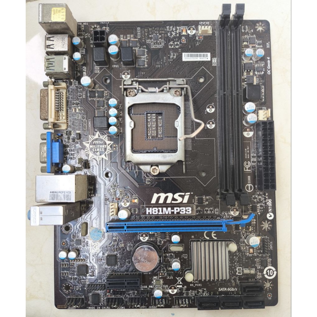 เมนบอร์ด MSI mobo h81 m-p33 ตาย