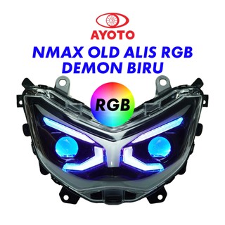 (LIVE) FULLSET HEADLAMP NMAX OLD PLUG & PLAY 90 WATT LED MATRIX 1.5 INC RUNNING SEIN & WELCOME LIGHT