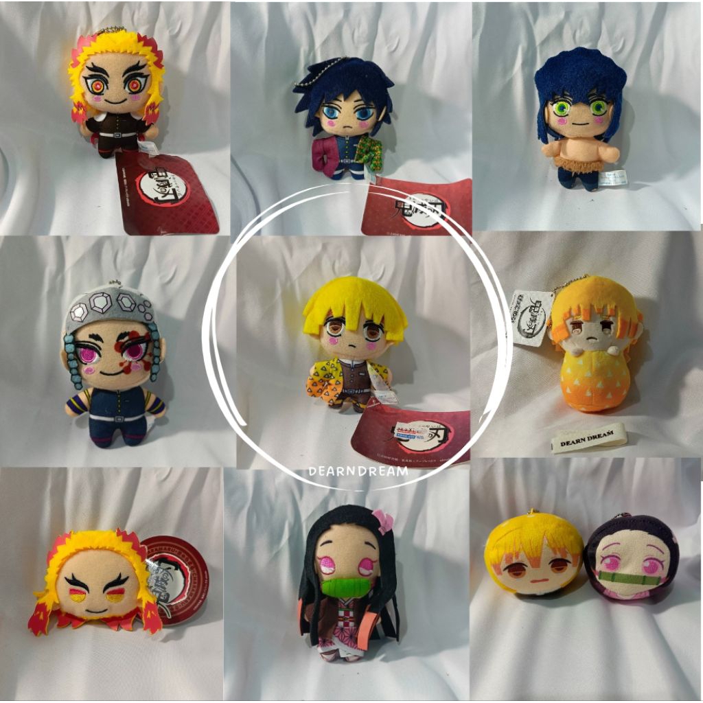 ตุ๊กตาสังหารปีศาจ Sega ขนาดเล็ก | ตุ๊กตา Kimetsu No Yaiba | Giyuu Tomioka Obanai Genya Bag charm Mer