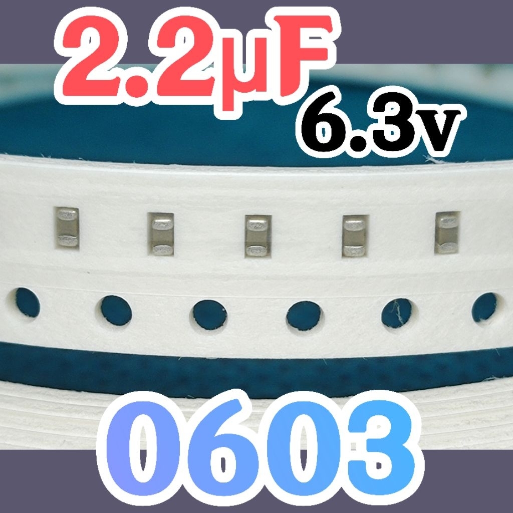 10pcs ตัวเก็บประจุเซรามิค SMD 0603 1608 6.3 v 2200nF 2.2uF 6.3 v 2.2 uf 2.2 uf 2200 nf 6.3 V 6.3 V