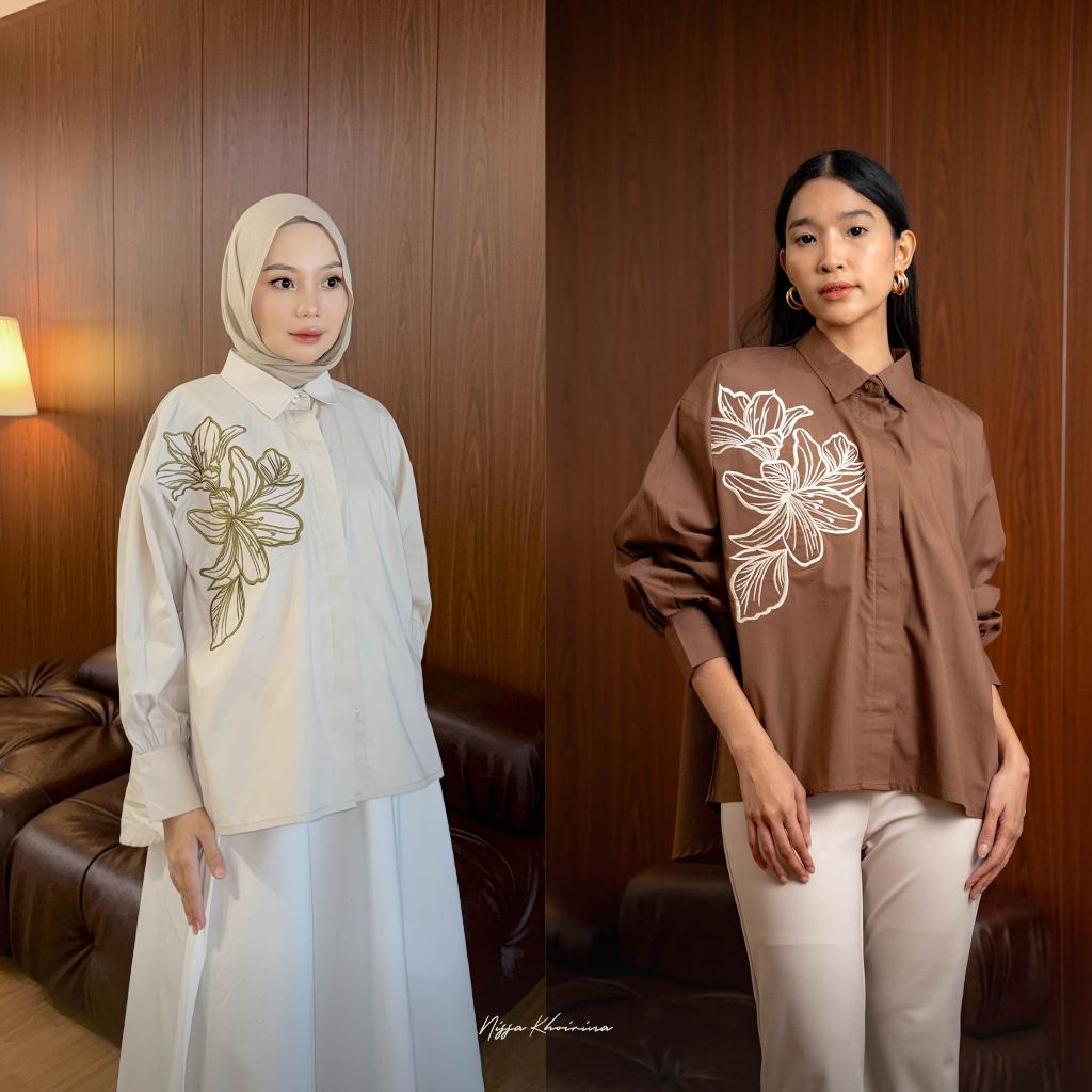 KATUN Bynissa - RUCHI KEMEJA - เสื้อผ้าผู้หญิง - เสื้อเชิ้ตผู้หญิง - เสื้อเชิ้ต - เสื้อเชิ้ตผ้าฝ้าย 