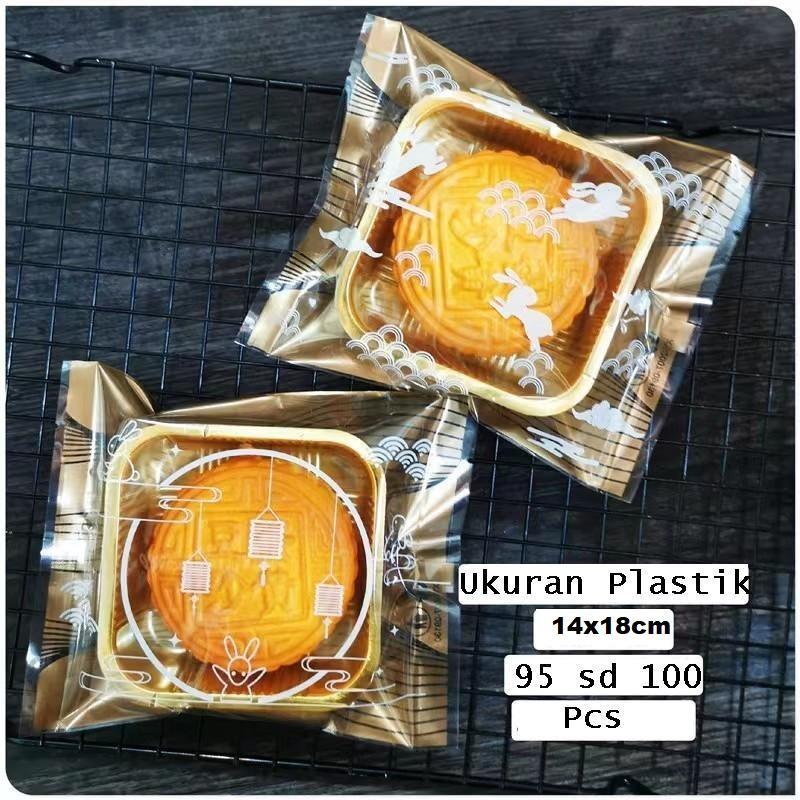 (100 ชิ้น) บรรจุภัณฑ์ขนมไหว้พระจันทร์พลาสติก 200gr ขนมไหว้พระจันทร์พลาสติกเทศกาลกลางฤดูใบไม้ร่วง