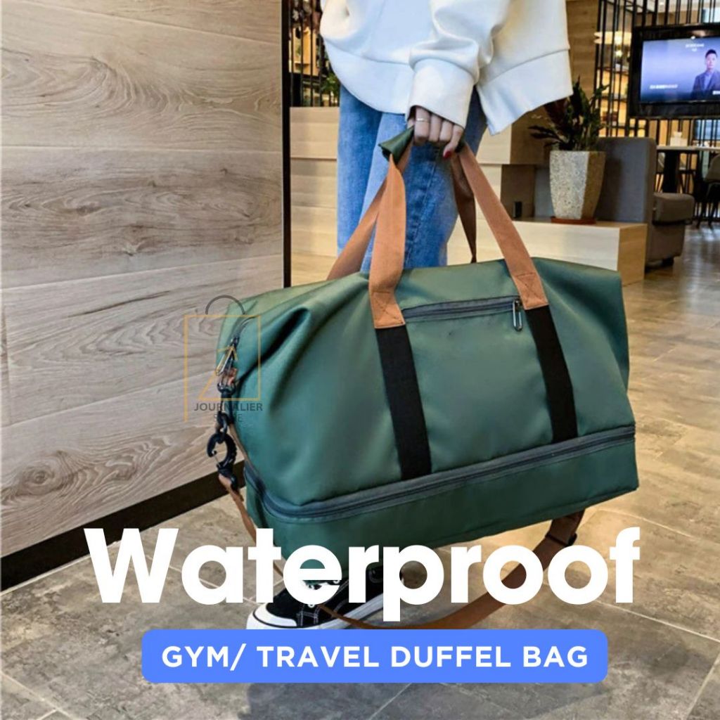 Gym Fitness Travel Duffle Bag / ช่องใส่รองเท้ากันน้ําเปียกแห้ง Oxford Cloth Duffle Bag