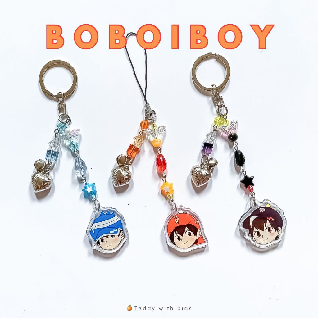 GANTUNGAN HP BoBoiBoy - สายคล้องโทรศัพท์พวงกุญแจ | BoBoiBoy BBB โซ่โทรศัพท์การ์ตูนและพวงกุญแจ