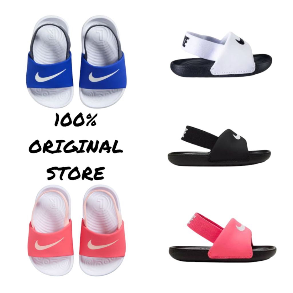 NIKE KAWA Slide Boys Girls รองเท้าแตะ Unisex รองเท้าแตะเด็กทารก