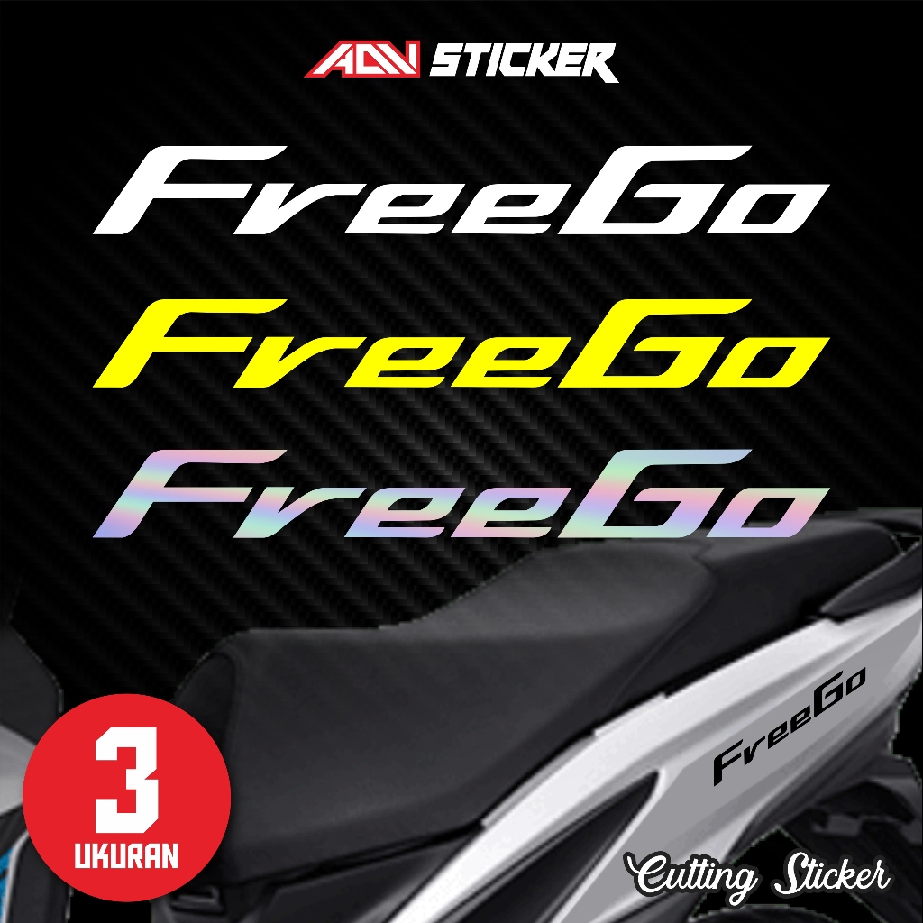 สติ๊กเกอร์ตัดโลโก้ YAMAHA FREEGO | สติ๊กเกอร์ตัดมอเตอร์ไซค์ พรีเมี่ยม | 3 ขนาด | 1 ชิ้น | 10 สี 78