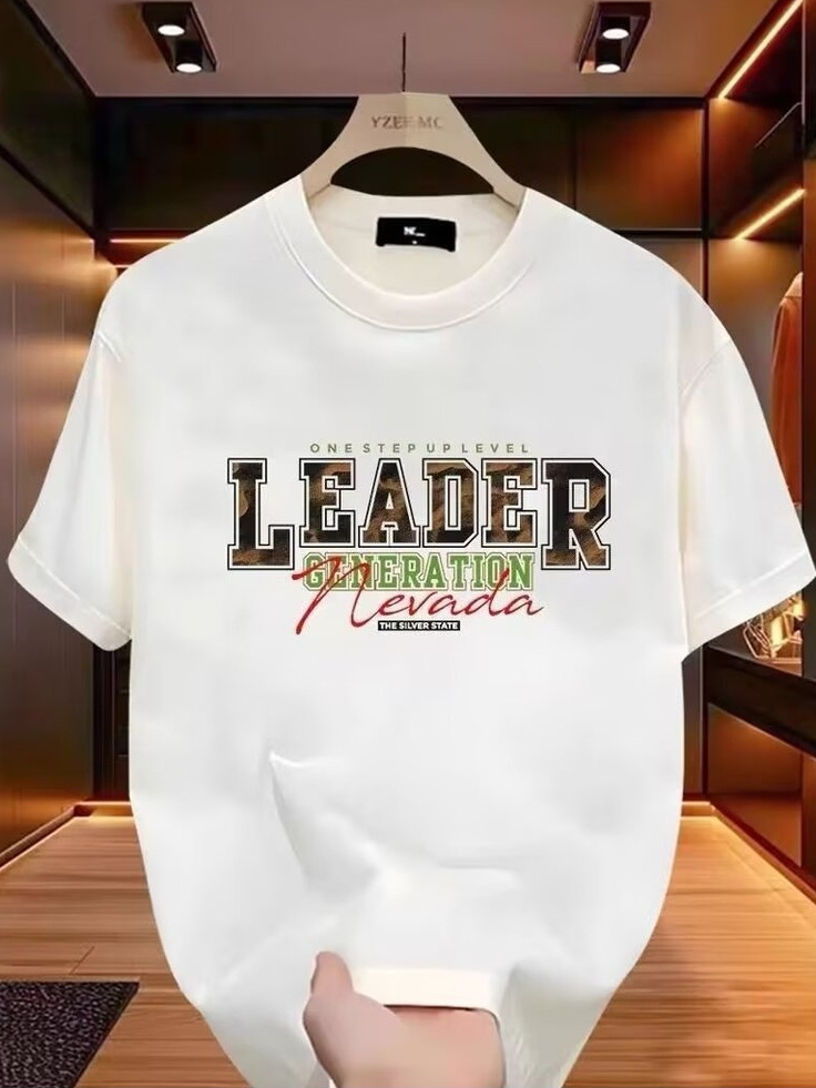 KATUN Sporty Mens T-shirt with Cool English Writing Motif วัสดุผ้าฝ้าย ใส่สบาย ส่งฟรี