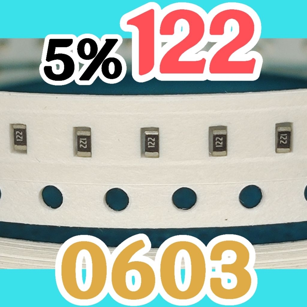 10 ชิ้นตัวต้านทานชิป smd 122 1K2 5% ขนาด 1608 0603 1.2Kohm 1.2K โอห์ม 1.2 Kohm 1.2K โอห์ม 1.2 Kohm