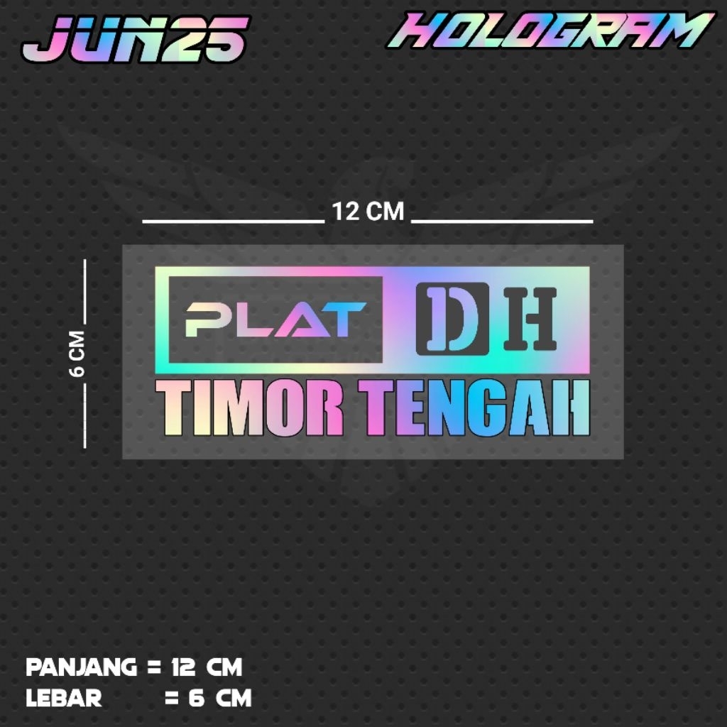 DH TIMOR CENTER PLATE CUTTING STICKER / JUN25 NTT