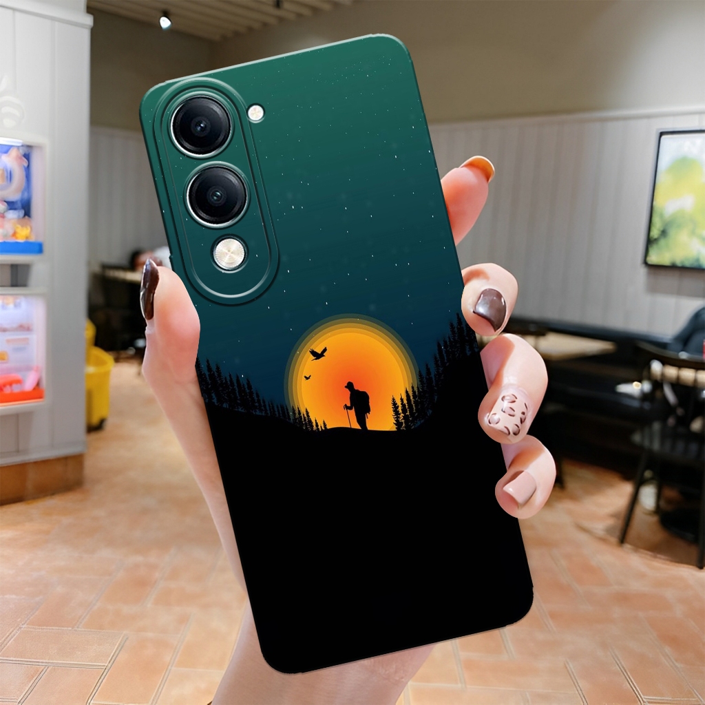 Softcase Hp VIVO Y04/Y04s/Y29s/Y19s GT - Fashion Moon Case - VIVO Y04/Y04s/Y29s/Y19s GT Case - Silic