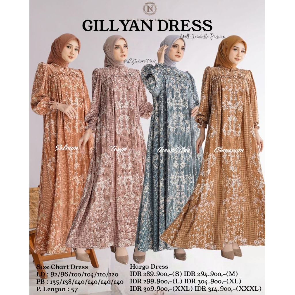 LUXURY DRESS BEAUTIFUL DRESS GILLYAN SERIES MIDI & DRESS BY NADHEERA LUXURY