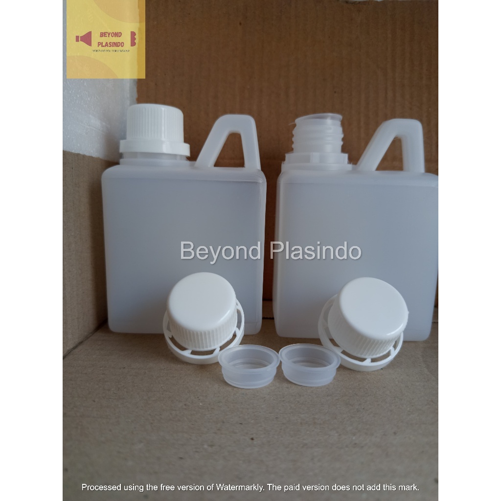 500 มล. Transparent White Square Jerry Can / Oil Jerry Can / Honey Jerry Can พร้อมฝาปิดปิดผนึก