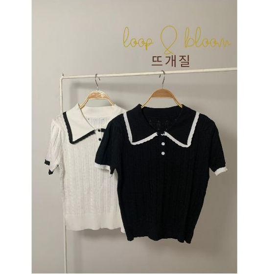 Loop & bloom - ARP11 เสื้อยืดถักคอปกระดับพรีเมียมอินเทรนด์