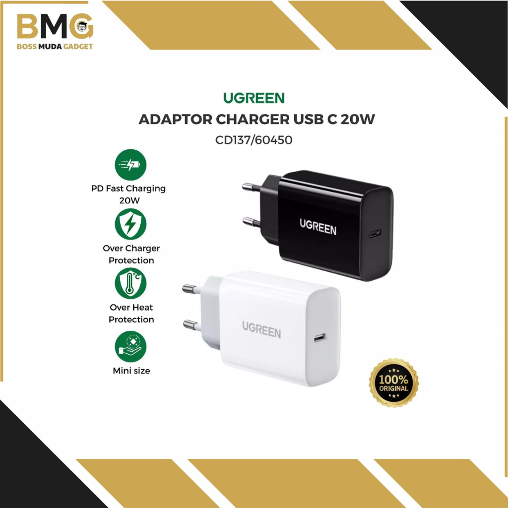 TC 20W PD FAST CHARGER 60450 สีขาว UGREEN