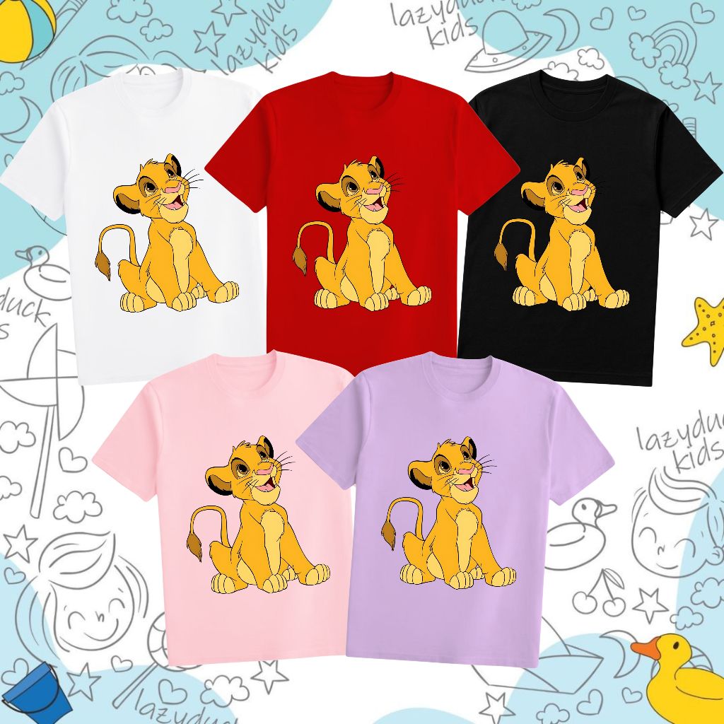 SIMBA LION KING GIRLS CLOTHES อายุ 1-10 ปี | เสื้อยืด SIMBA LION KING DISTRO CHILDRENS