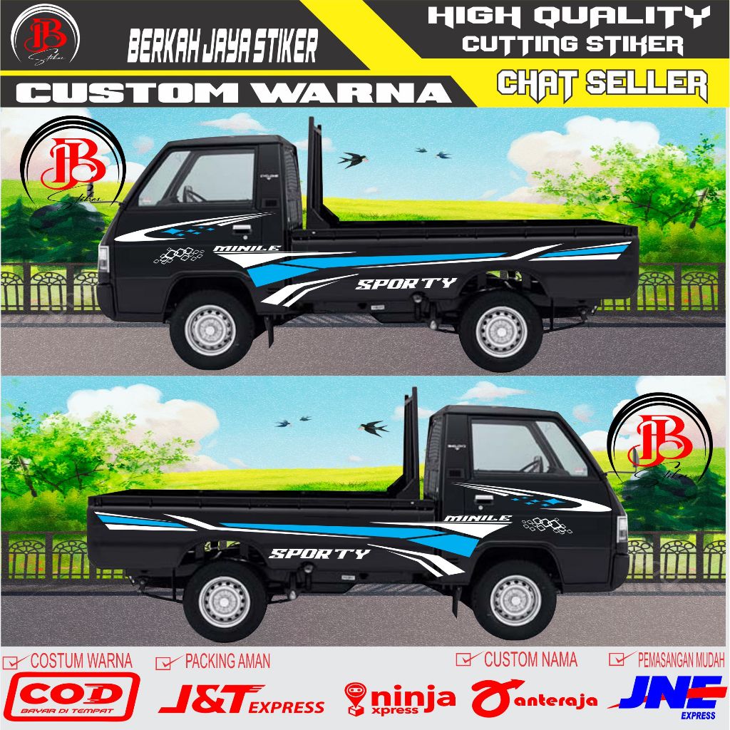 2PCS RIGHT ซ้าย PICK UP สติกเกอร์รถ L300 MITSUBISHI L 3OO ด้านข้างสติกเกอร์ตัดร่างกาย