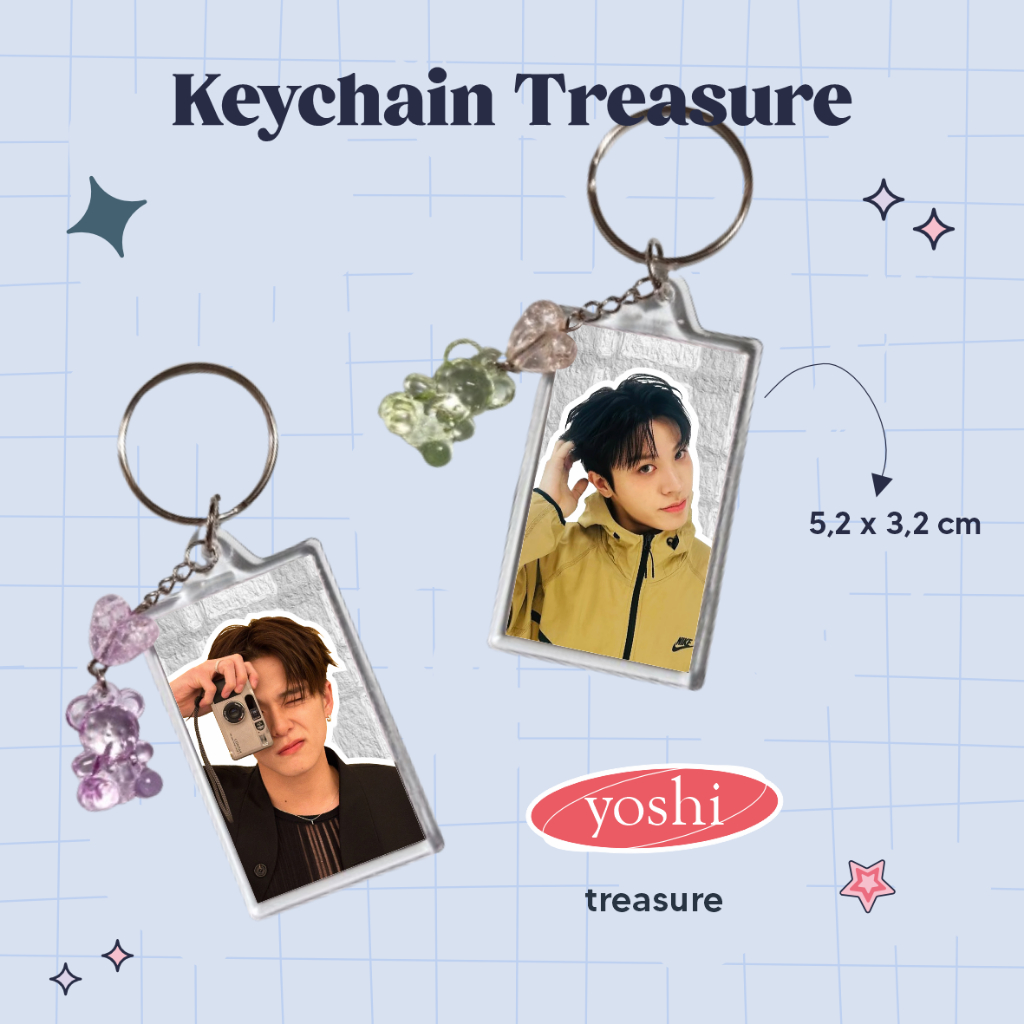GANTUNGAN [KEYCHAIN Treasure] อะคริลิค Kpop Ganci พวงกุญแจพวงกุญแจ Freebies Pulse On in Treasure