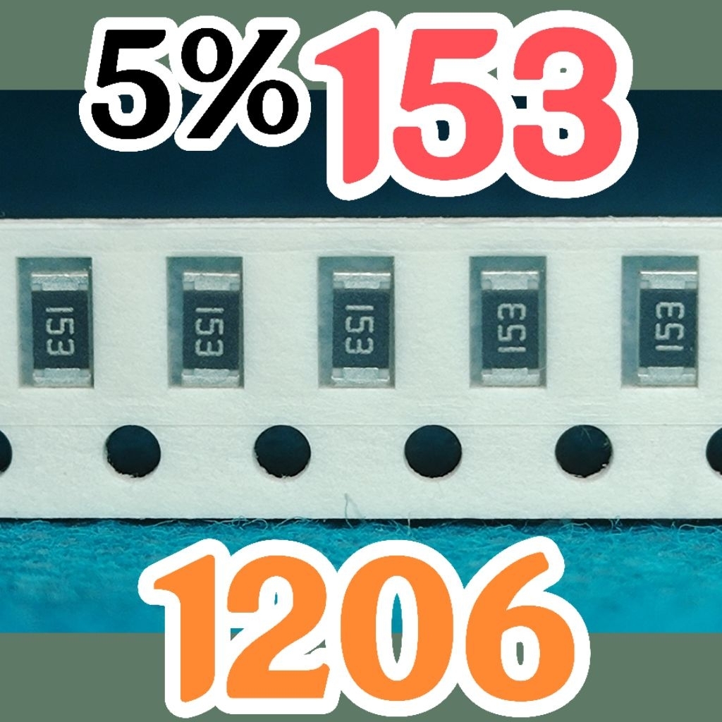 10 ชิ้น ตัวต้านทานชิป smd 153 5% ขนาด 1206 3216 15Kohm 15 Kohm 15K โอห์ม