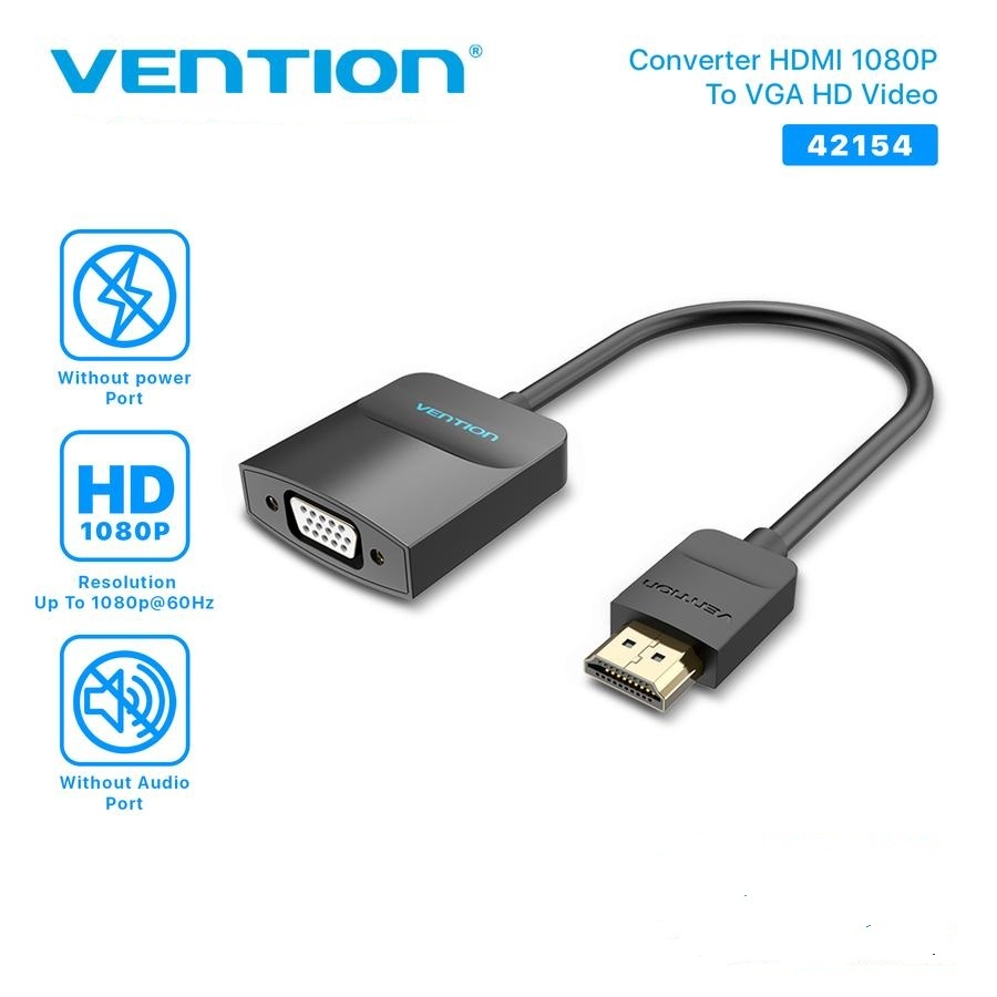 Vention ตัวแปลงวิดีโอ HDMI เป็น VGA HD 42154 0.15 เมตร