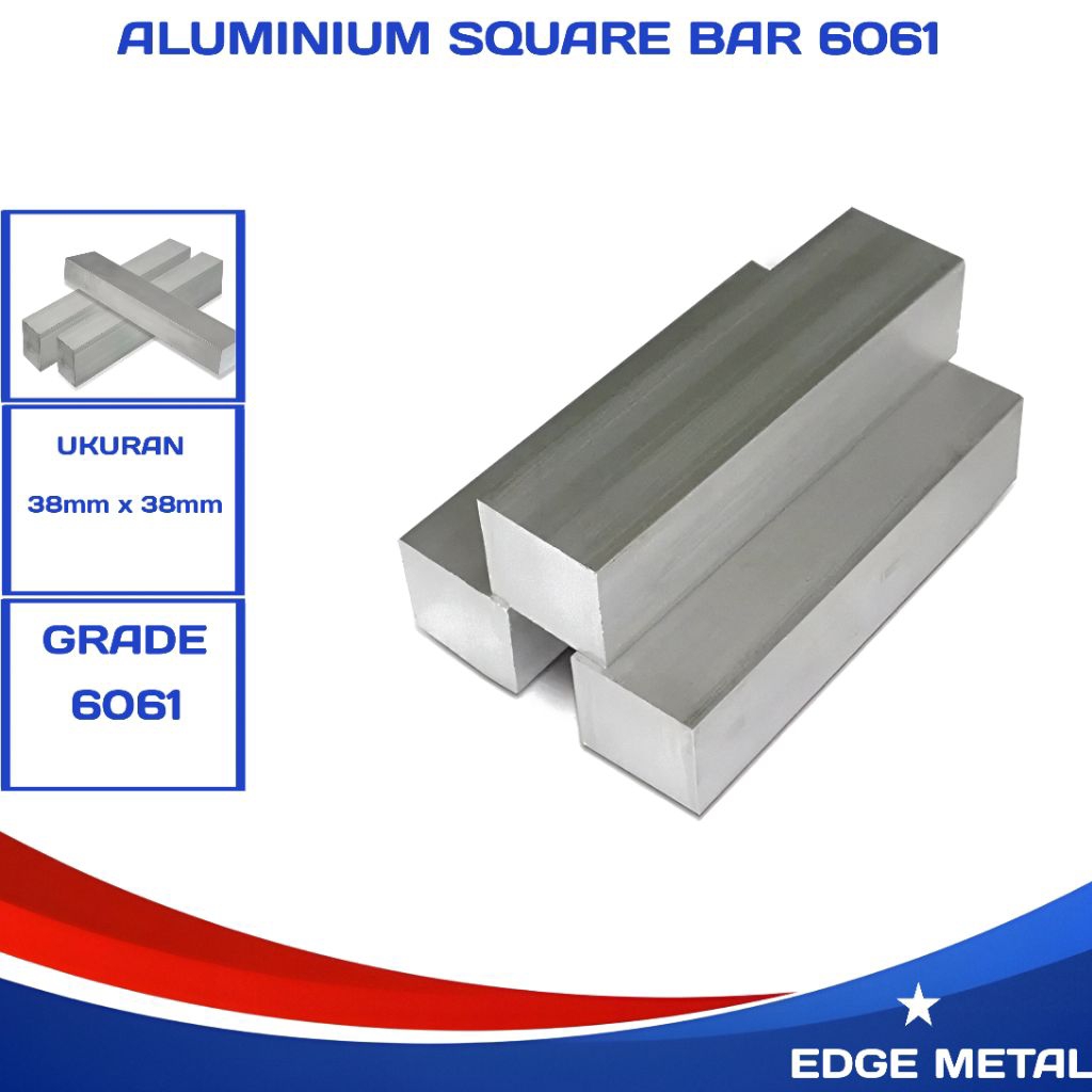 AS ALUMINIUM SQUARE 38MM X 38MM
