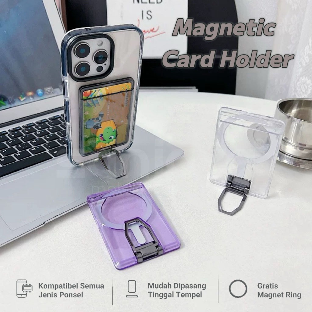 Magnetic Card Wallet ที่วางโทรศัพท์แบบใส / Magnetic Card Wallet / UNIVERSAL CARD HOLDER