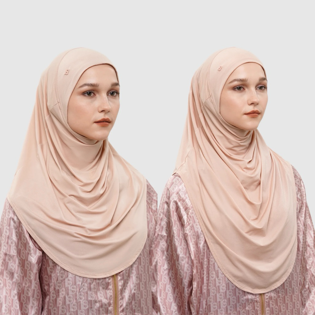 [อ่านคําอธิบาย⚠️] ปุ่มCARVES ACTIVE SLIP ON MOCHA SLIP-ON SPORTS HIJAB BUTTONSCARVES BERGO SPORT BER