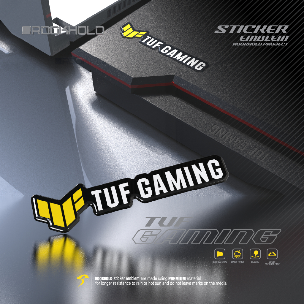 สติ๊กเกอร์สัญลักษณ์เกมมิ่ง TUF | สติ๊กเกอร์ลายนูน ASUS TUF | สติ๊กเกอร์พีซี