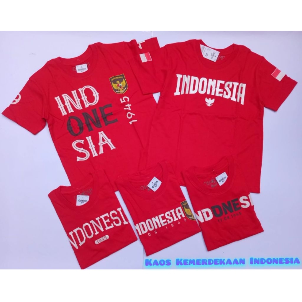 MERAH INDONESIAN INDEPENDENCE T-SHIRT RED WHITE & BLACK T-SHIRT PREMIUM T-SHIRT (อายุ 1 ปีถึงวัยรุ่น