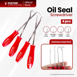 FIXTOP Obeng Cungkil Pelepas Seal Segel Minyak Congkel Seal Gasket O Ring Mesin Motor Mobil 4 PCS
