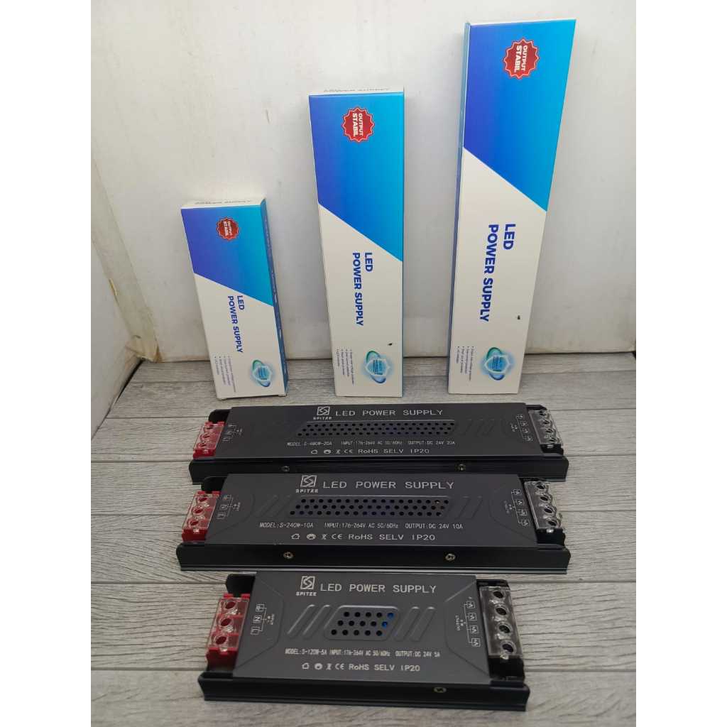 หม้อแปลง / Powersupply / Slim SPITZE Adapter 24V 5A 10A 20A คุณภาพพรีเมี่ยม