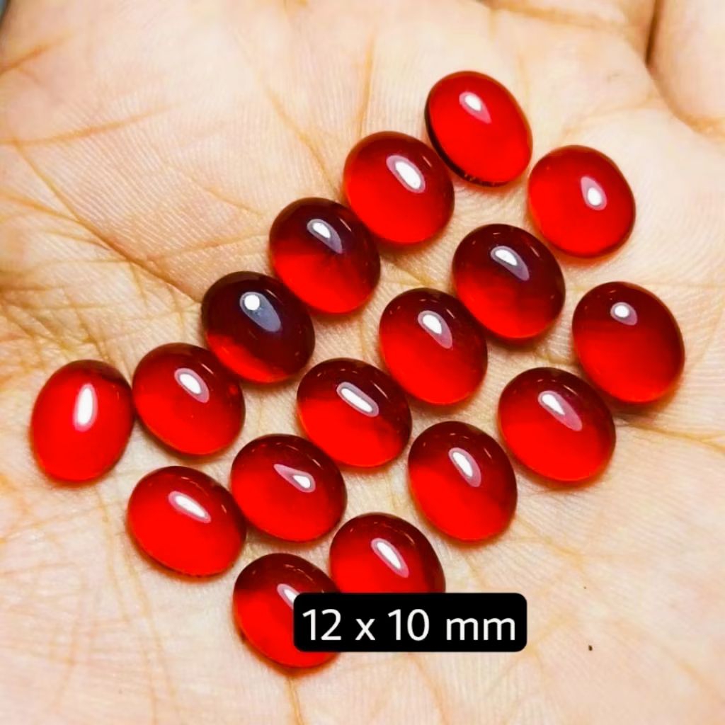 ขายส่ง 1 โหล (20 ชิ้น) หินอาเกตทับทิม Siem ที่ดีที่สุด 12x10 Siem