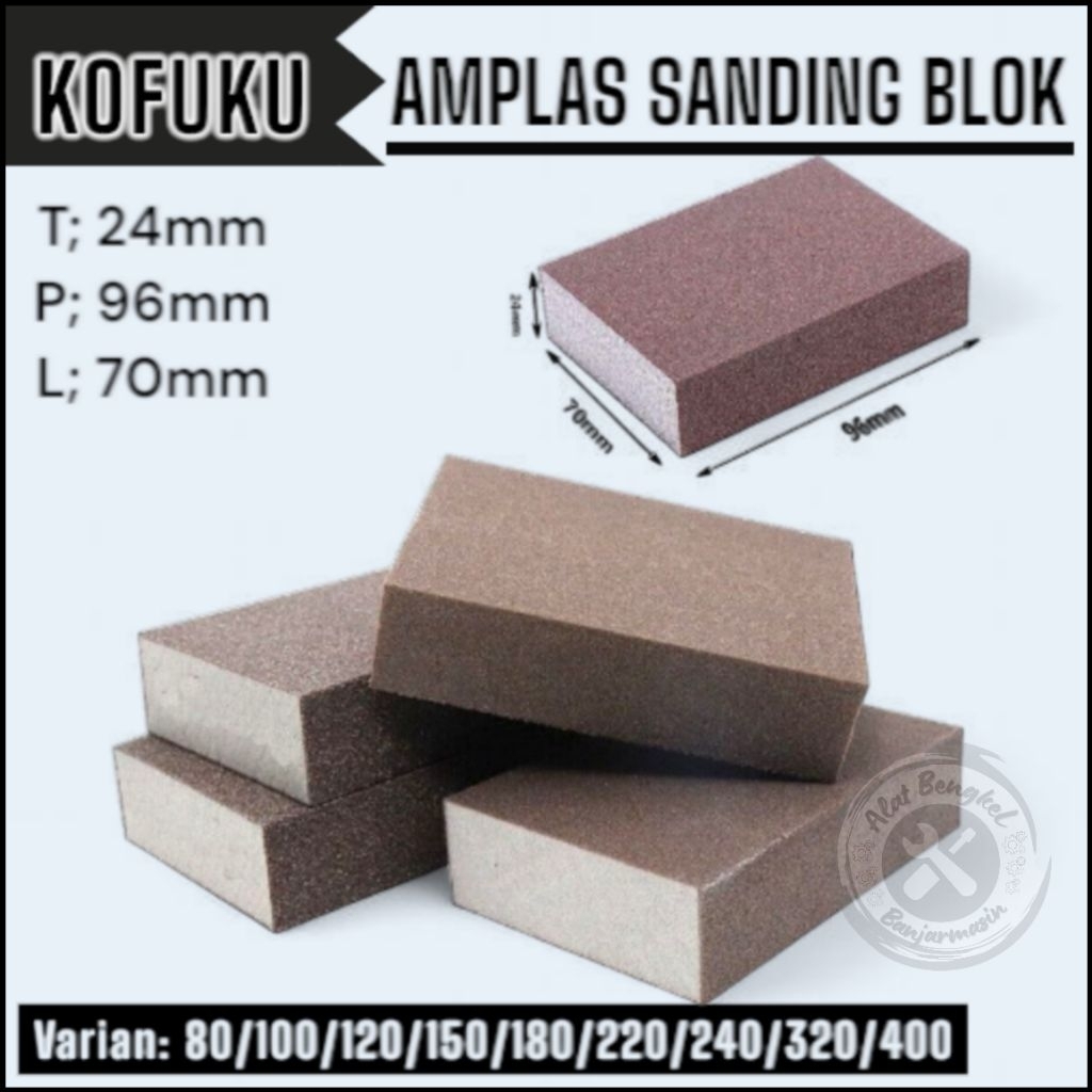 "KOFUKU" BLOCK SANDING SANDPAPER VARIANTS ||"KOFUKU" BLOCK SANDPAPER, ROUGH TO SMOOTH VARIANTS