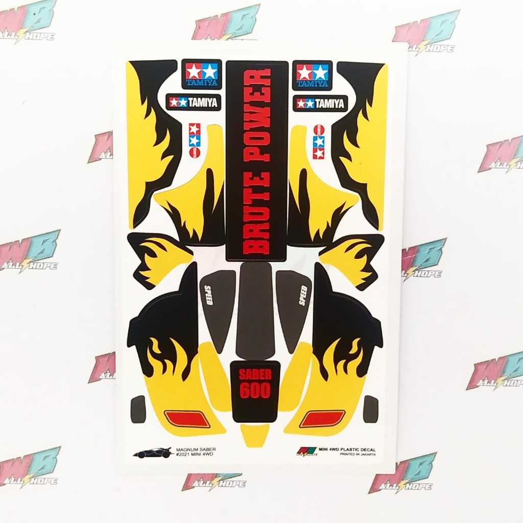 Magnum Saber Sticker - Brute Power - ตัวเครื่องสีดํา - ไวนิลเคลือบ Doft