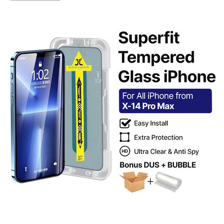 ฟิล์มกระจกนิรภัย SUPERFIT AUTO INSTALL CLEAR GLASS สําหรับ REDMI 8 / 8A / 8A PRO / 9 / 9A / 9C / 9T 