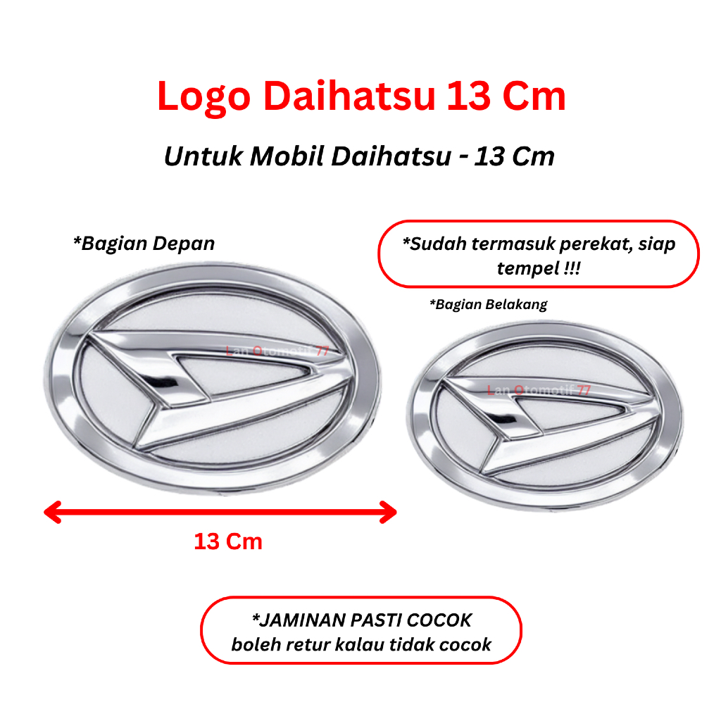 Daihatsu Oval Logo ขนาด 13 Cm Universal