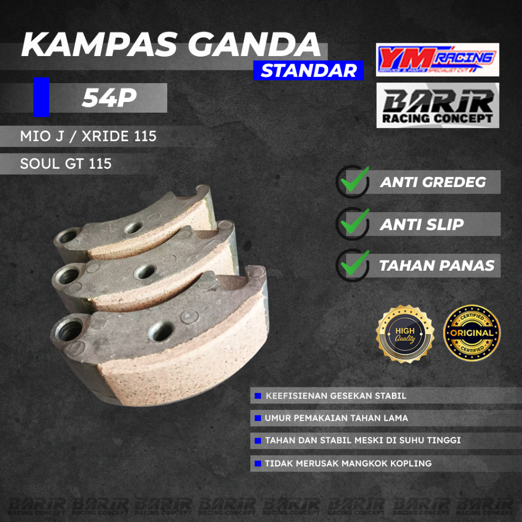 STANDARD DOUBLE CAMP 54P (MIO J / XRIDE 115 / SOUL GT 115) YM AUTOMATIC CANVAS RACING