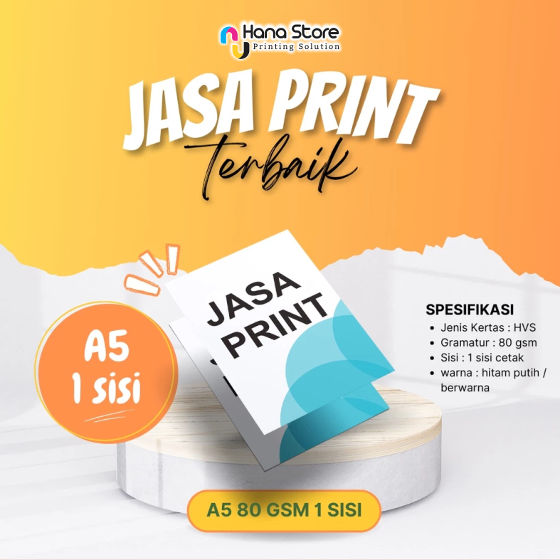 A5 80 แกรม HVS Color Print 1 ด้าน & 2 ด้าน